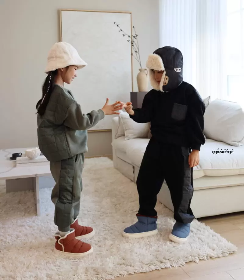 Ggomenge - Korean Children Fashion - #todddlerfashion - Adult Square Top Bottom Set - 8