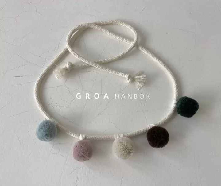 Groa - Korean Baby Fashion - #babyboutique - Pom Pom First Birthday Band 