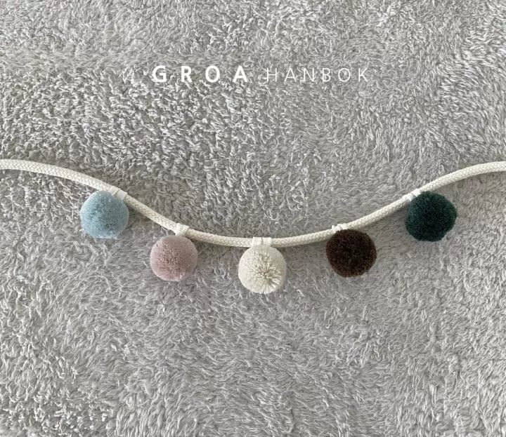 Groa - Korean Baby Fashion - #babyboutiqueclothing - Pom Pom First Birthday Band  - 4