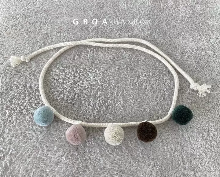 Groa - Korean Baby Fashion - #babyfashion - Pom Pom First Birthday Band  - 5