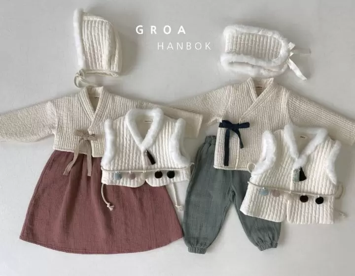 Groa - Korean Children Fashion - #kidsstore - Boy Hanbok Jeogori Pants Set - 4
