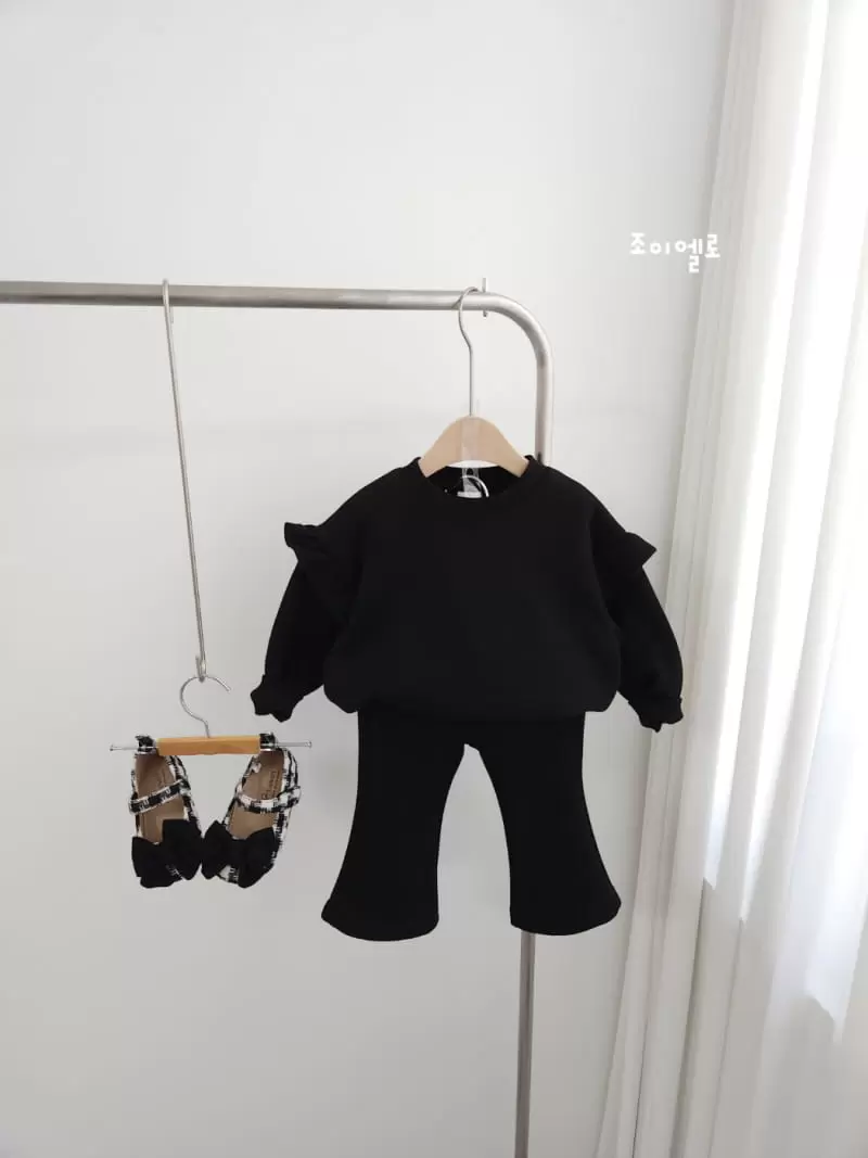 Joy ello - Korean Children Fashion - #Kfashion4kids - Fleece Frill Top Bottom Set - 5