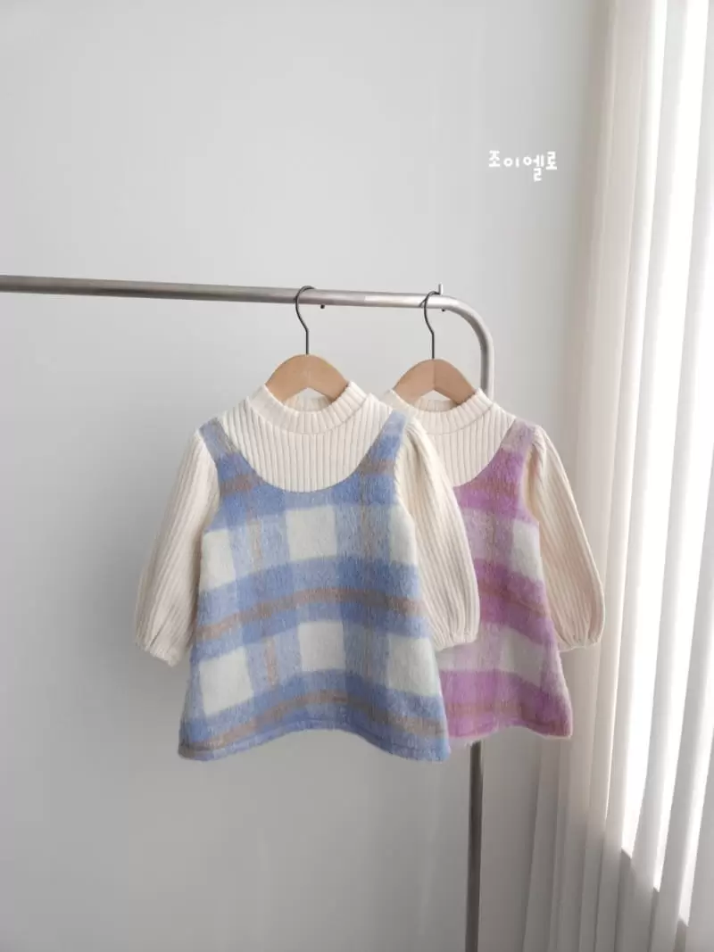 Joy ello - Korean Children Fashion - #Kfashion4kids - Ang Ang Check One-Piece