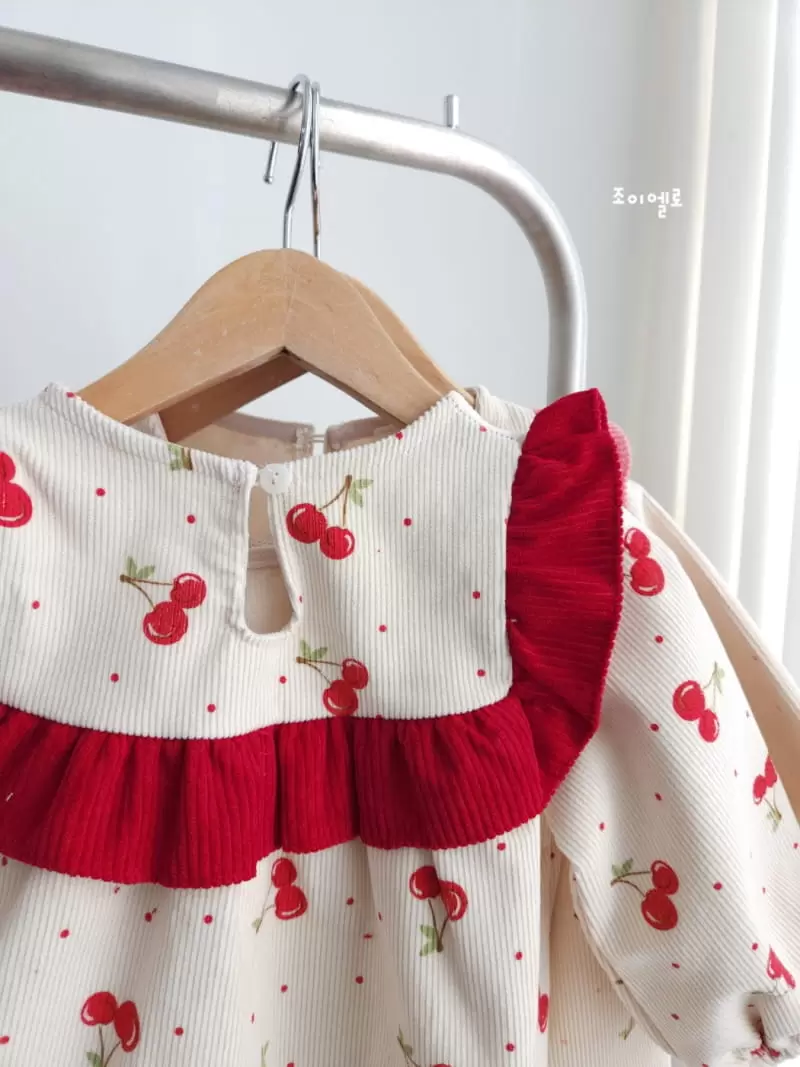 Joy ello - Korean Children Fashion - #childofig - Cherry Rib One-Piece - 5