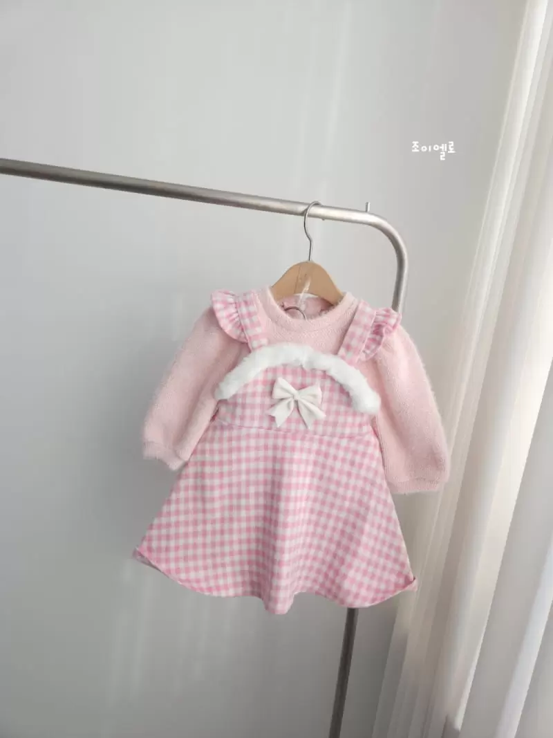 Joy ello - Korean Children Fashion - #prettylittlegirls - Snow Check One-Piece - 4