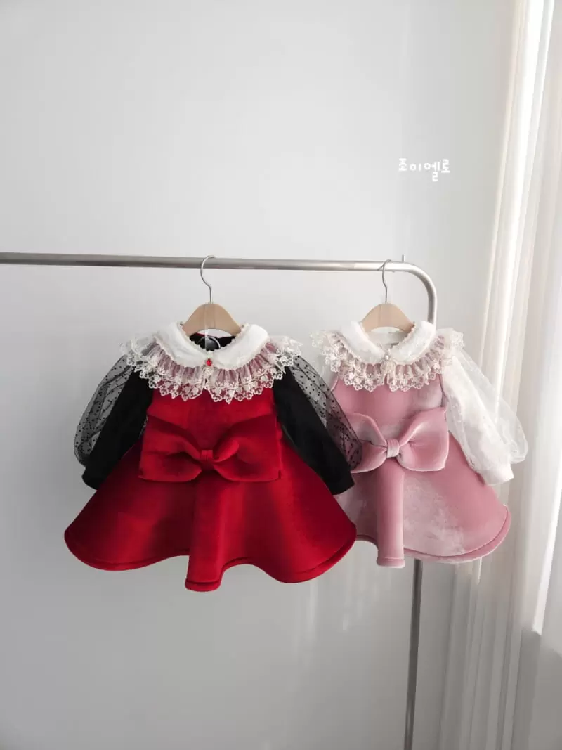 Joy ello - Korean Children Fashion - #childofig - Ribbon Cushion One-Piece - 2