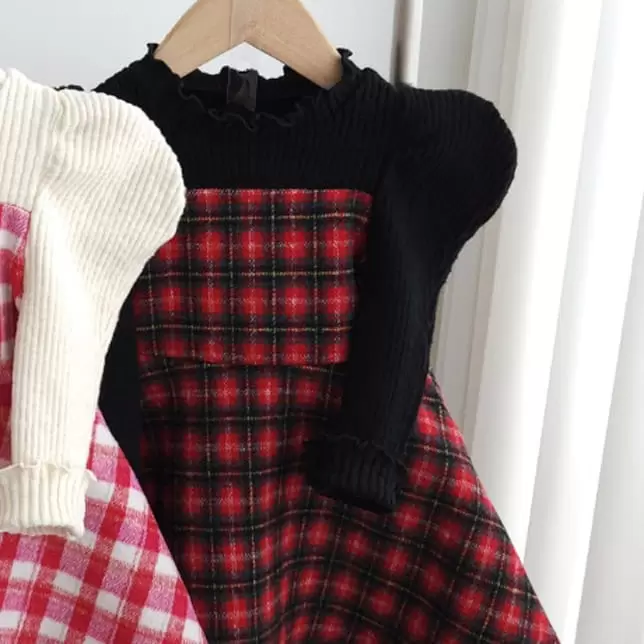 Joy ello - Korean Children Fashion - #childrensboutique - Check Up W One-Piece - 2