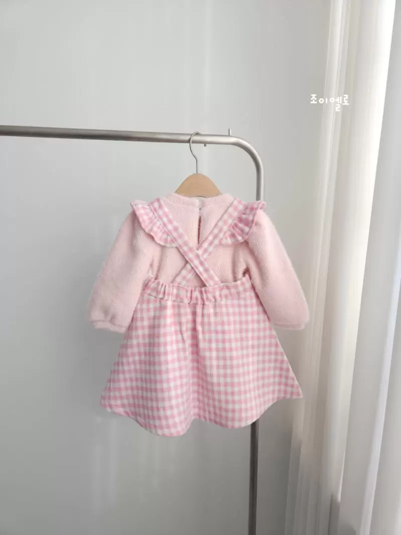 Joy ello - Korean Children Fashion - #designkidswear - Snow Check One-Piece - 7