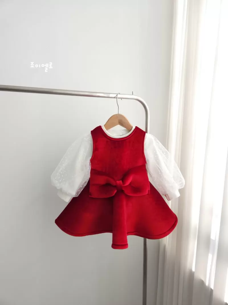 Joy ello - Korean Children Fashion - #designkidswear - Ribbon Cushion One-Piece - 5