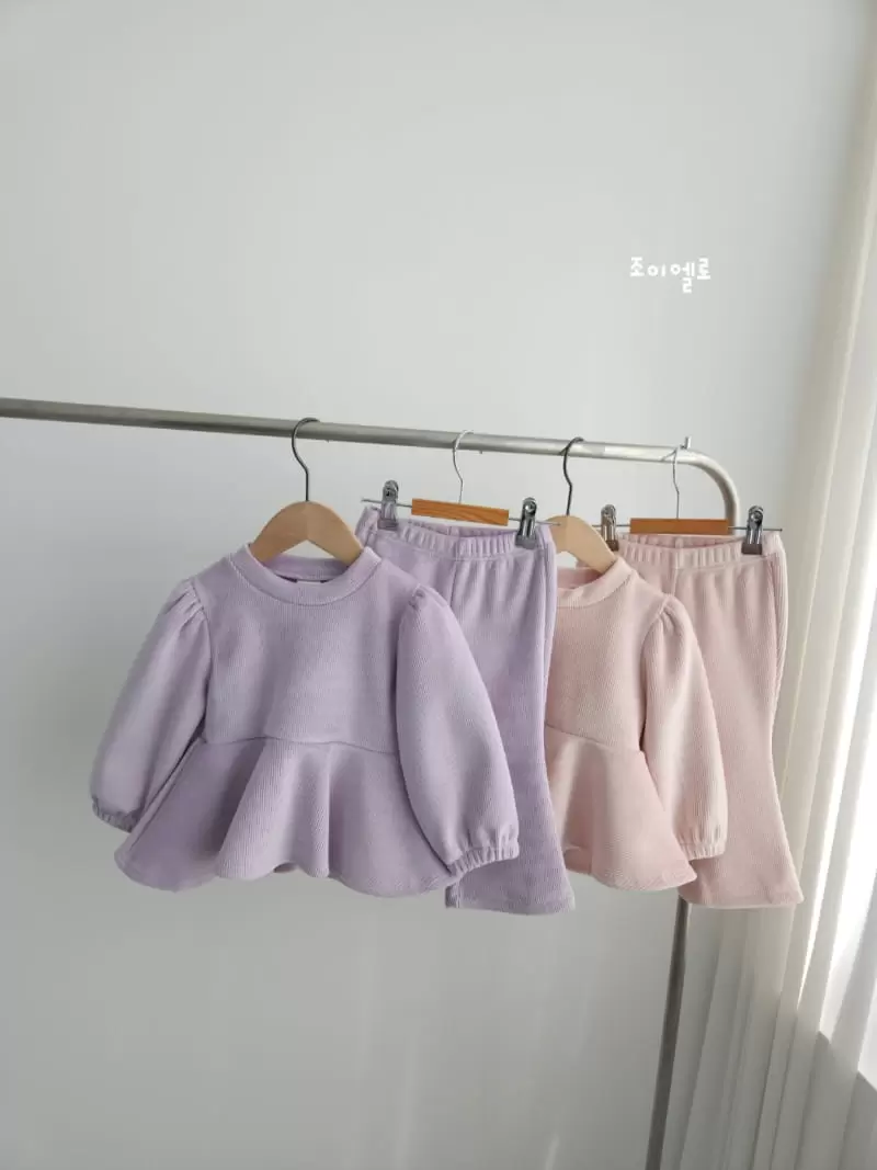 Joy ello - Korean Children Fashion - #discoveringself - Mink Cotton Candy Top Bottom Set