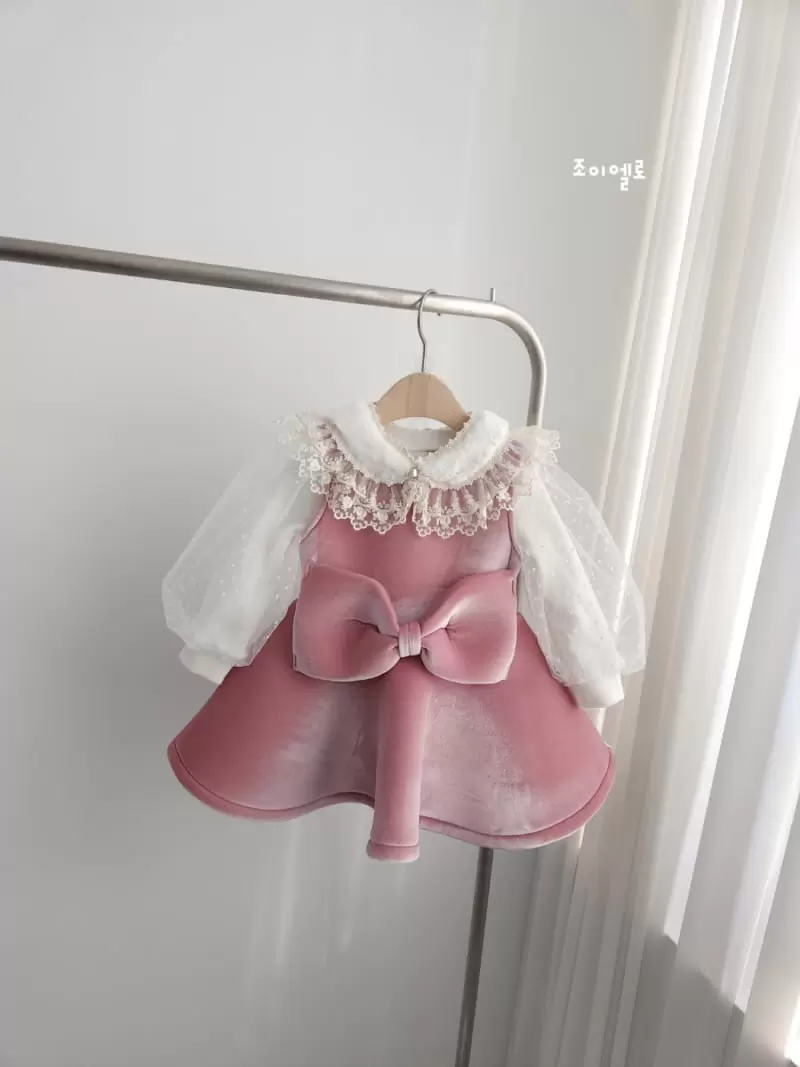 Joy ello - Korean Children Fashion - #fashionkids - Ribbon Cushion One-Piece - 7