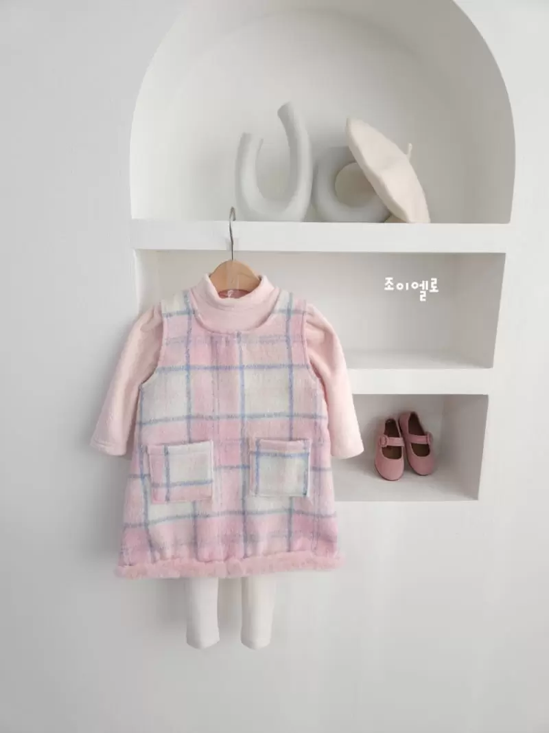 Joy ello - Korean Children Fashion - #fashionkids - Minke Check One-Piece - 2