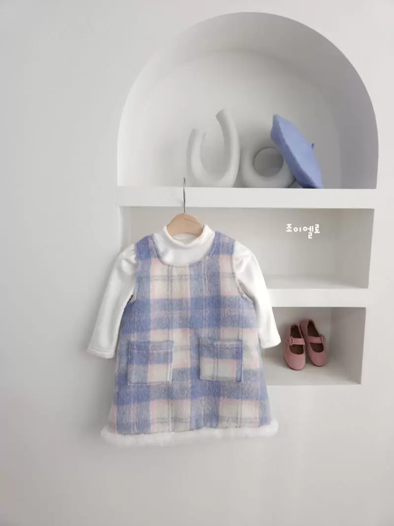Joy ello - Korean Children Fashion - #kidsshorts - Minke Check One-Piece - 3