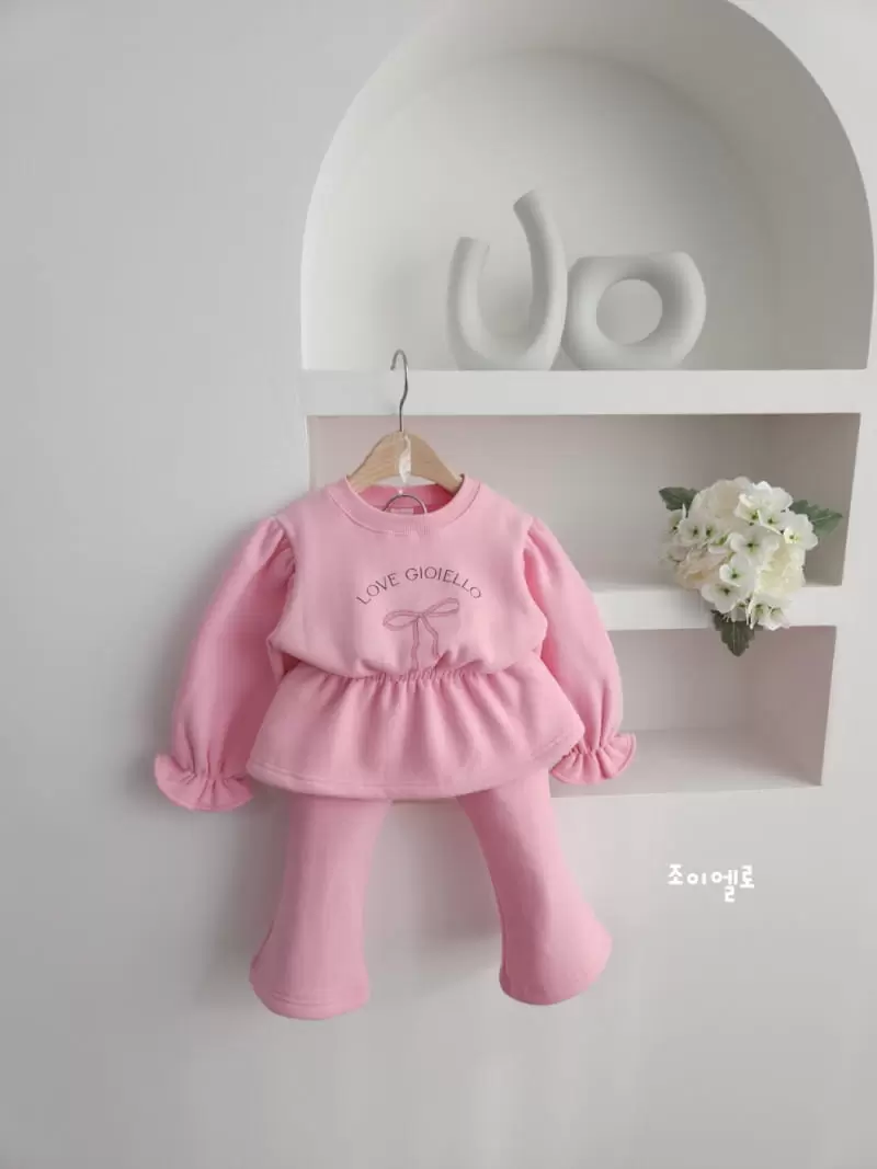 Joy ello - Korean Children Fashion - #kidzfashiontrend - Fleece Top Bottom Set - 6