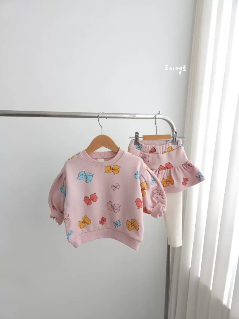 Joy ello - Korean Children Fashion - #kidzfashiontrend - Ribbon Skirt Leggings Top Bottom Set - 3