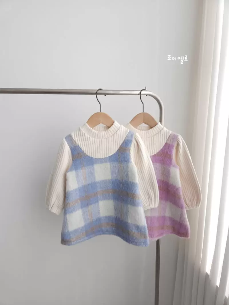 Joy ello - Korean Children Fashion - #littlefashionista - Ang Ang Check One-Piece - 2