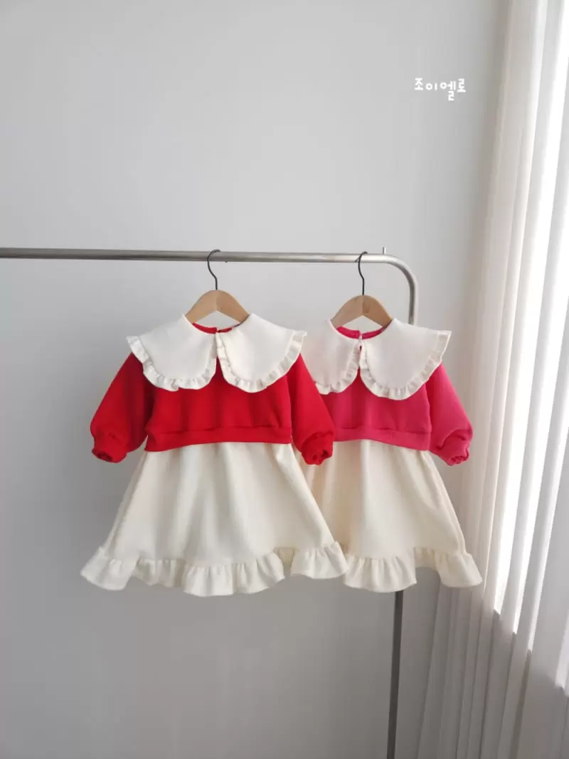 Joy ello - Korean Children Fashion - #minifashionista - Big Collar W One-Piece