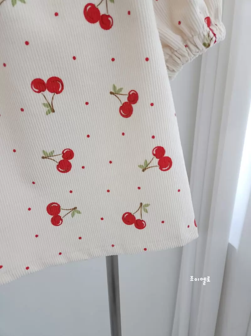 Joy ello - Korean Children Fashion - #minifashionista - Cherry Rib One-Piece - 4