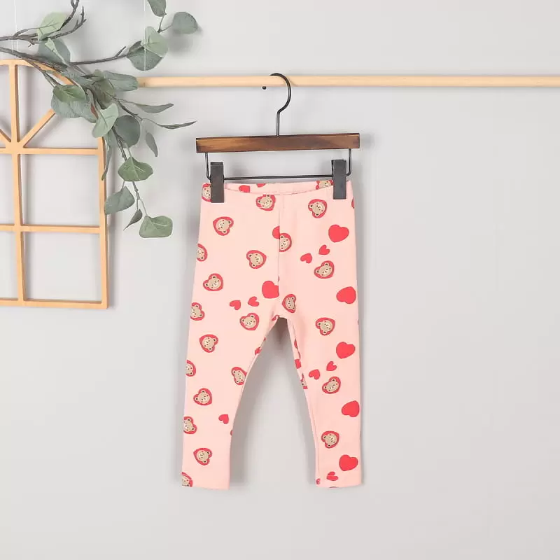 Kingboy - Korean Children Fashion - #childrensboutique - Heart Bear Easy Wear Top Bottom Set - 7