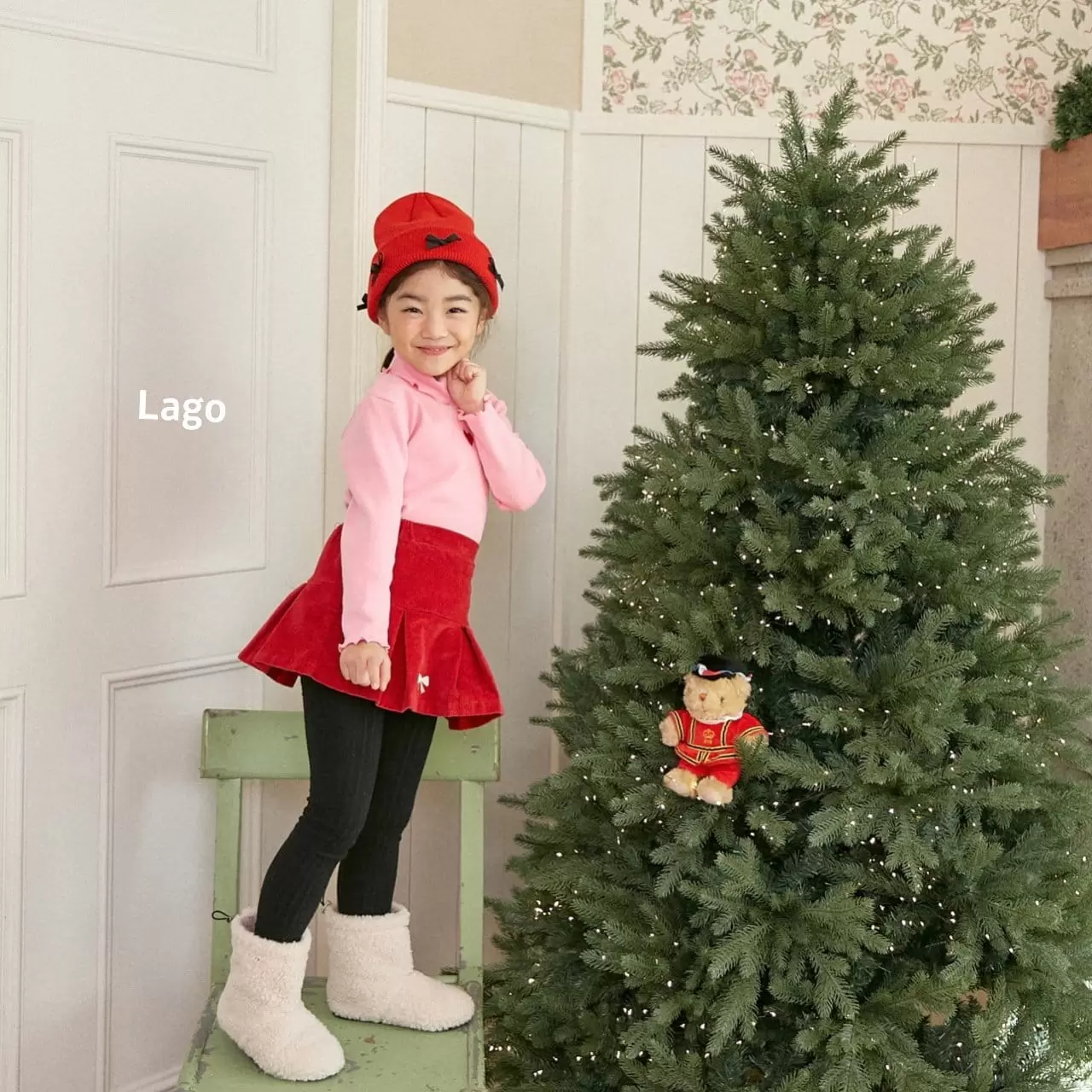 Lago - Korean Children Fashion - #fashionkids - Ribbon Fleece Rib Pleated Skirt