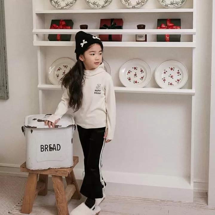 Lago - Korean Children Fashion - #littlefashionista - Line Fleece Boots Cut Pants - 3