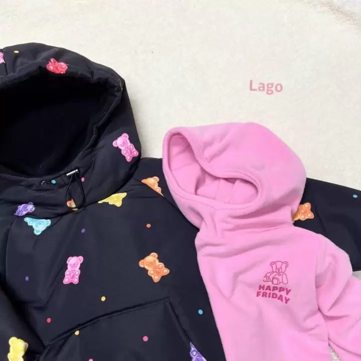 Lago - Korean Children Fashion - #littlefashionista - Jelly Bear Ski Wear Top Bottom Set - 6