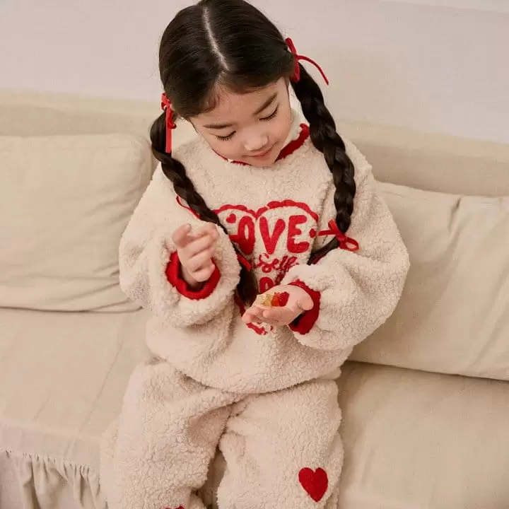 Lago - Korean Children Fashion - #magicofchildhood - Love Cozy Sweatshirt - 4