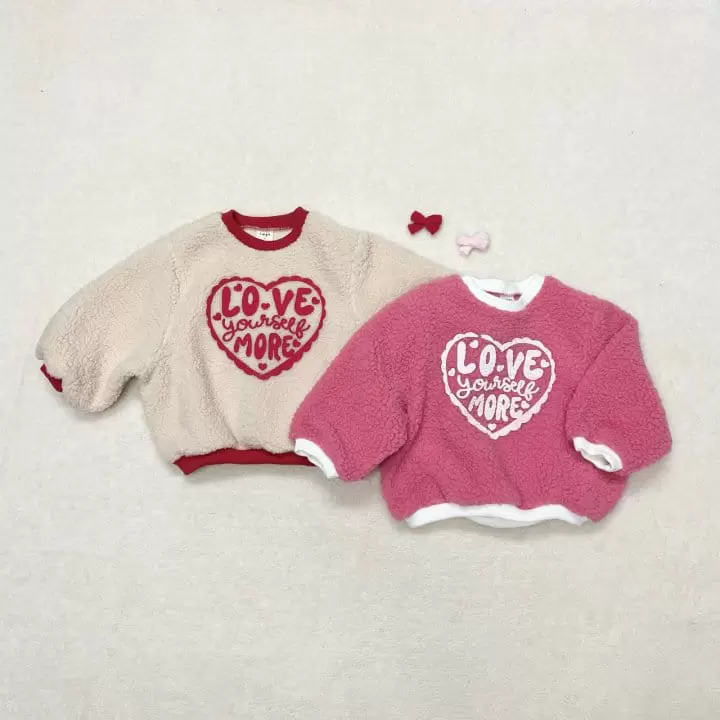 Lago - Korean Children Fashion - #prettylittlegirls - Love Cozy Sweatshirt - 5