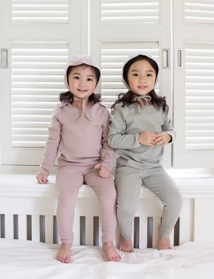 Le Bev - Korean Baby Fashion - #onlinebabyshop - Gold Stitch Bonnet
