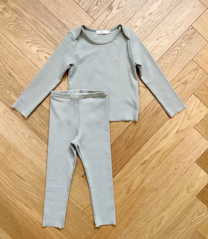 Le Bev - Korean Children Fashion - #prettylittlegirls - Gold Stitch Twin Set - 6