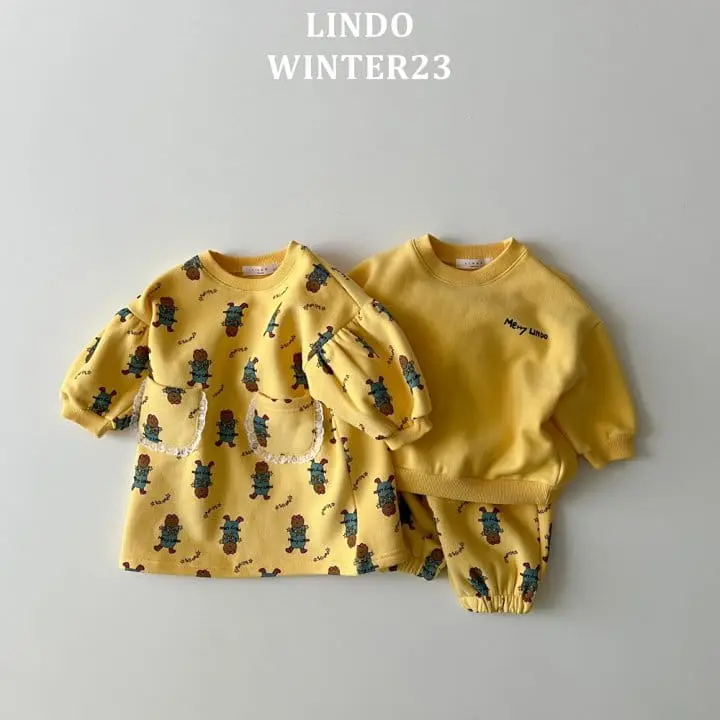 Lindo - Korean Children Fashion - #Kfashion4kids - Merry Top Bottom Set - 8