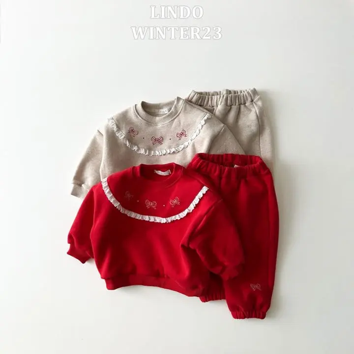 Lindo - Korean Children Fashion - #littlefashionista - Mini Ribbon Top Bottom Set