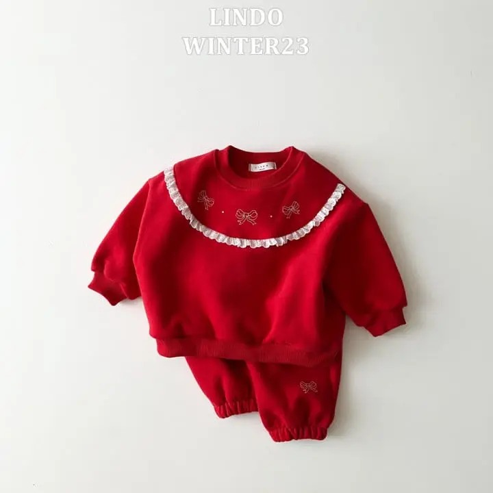 Lindo - Korean Children Fashion - #magicofchildhood - Mini Ribbon Top Bottom Set - 2