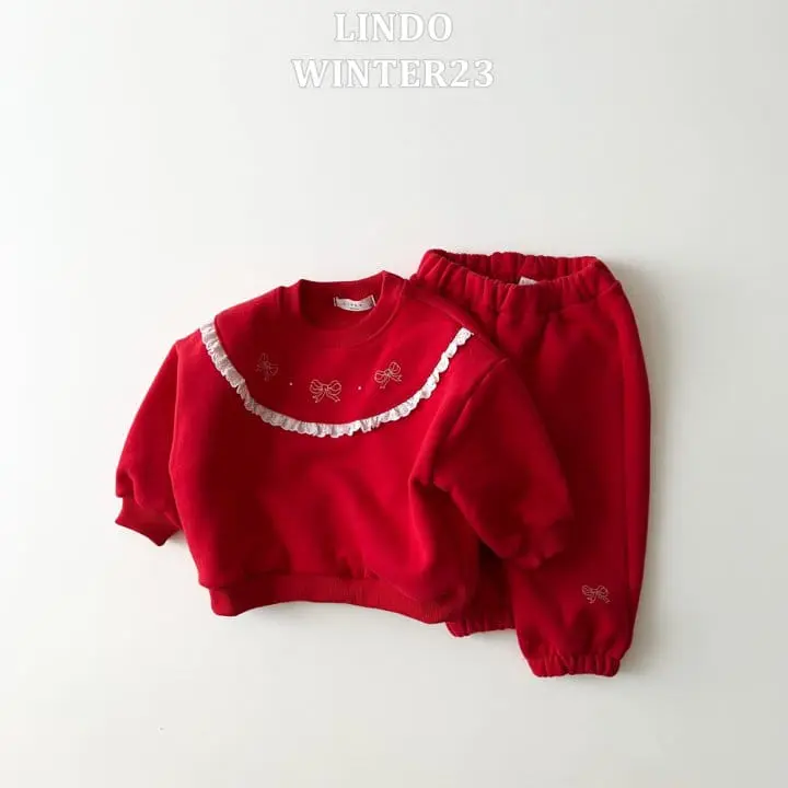 Lindo - Korean Children Fashion - #minifashionista - Mini Ribbon Top Bottom Set - 4