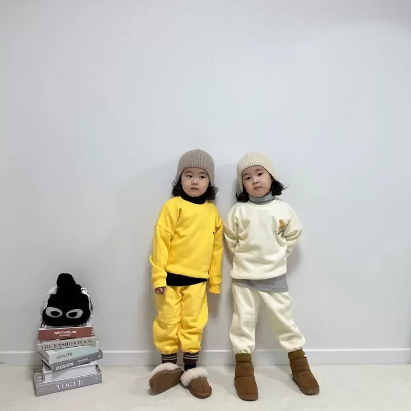 Little Rabbit - Korean Children Fashion - #kidzfashiontrend - Fleece Cute Puppy Top Bottom Set - 4