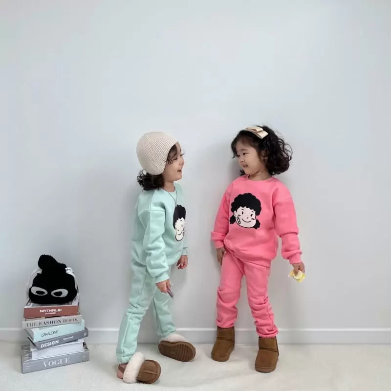 Little Rabbit - Korean Children Fashion - #childofig - Fleece Kiddos Top Bottom Set - 7