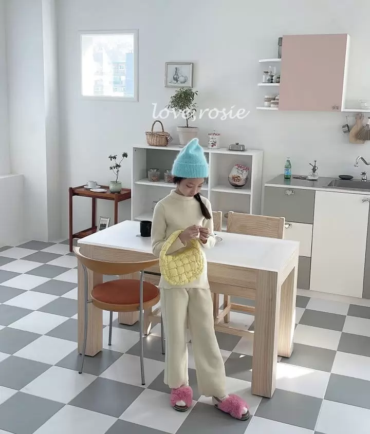 Love Rosie - Korean Children Fashion - #childrensboutique - Cozy Pants Top Bottom Set - 10