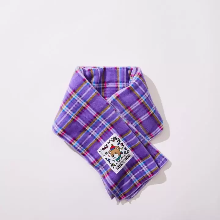 Middle Name - Korean Children Fashion - #childofig - Check Patch Muffler - 2