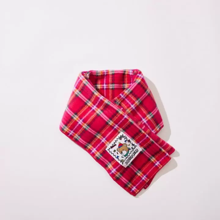 Middle Name - Korean Children Fashion - #childrensboutique - Check Patch Muffler - 3