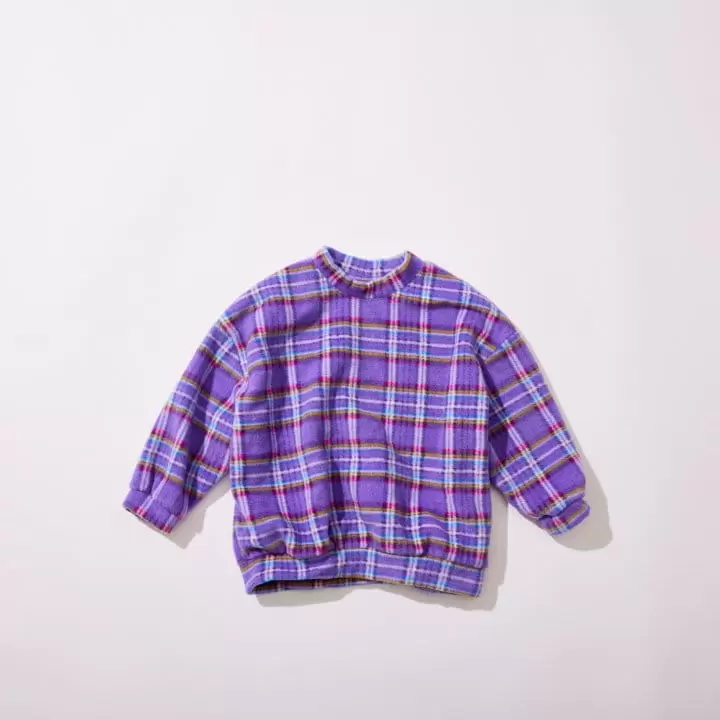 Middle Name - Korean Children Fashion - #stylishchildhood - Check Sweatshirt - 2