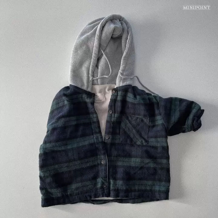 Minipoint - Korean Children Fashion - #childrensboutique - Hoody Check Jacket - 2