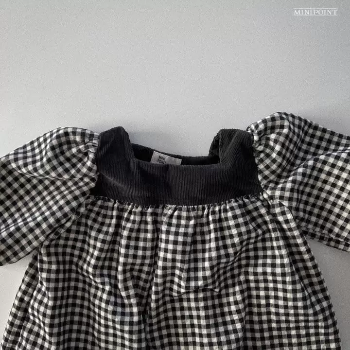 Minipoint - Korean Children Fashion - #stylishchildhood - Check Color One-Piece - 2