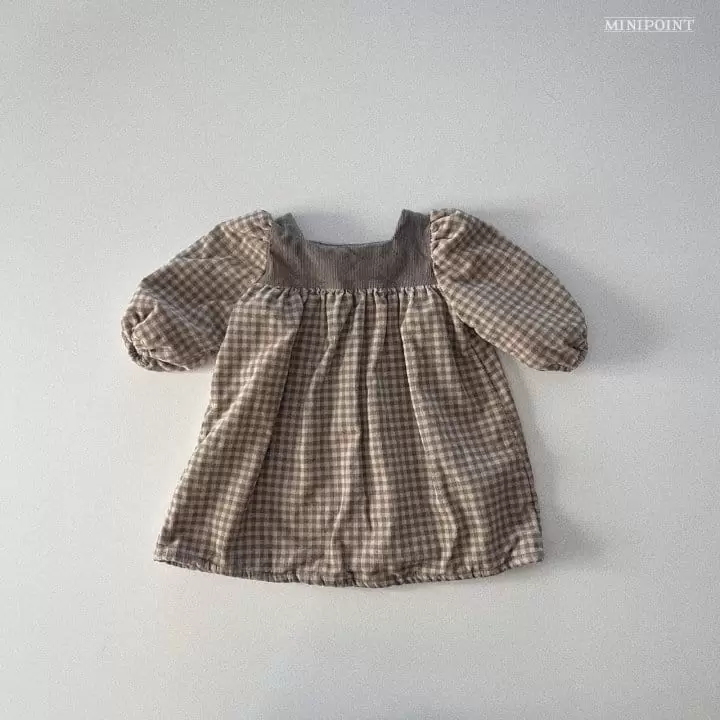 Minipoint - Korean Children Fashion - #toddlerclothing - Check Color One-Piece