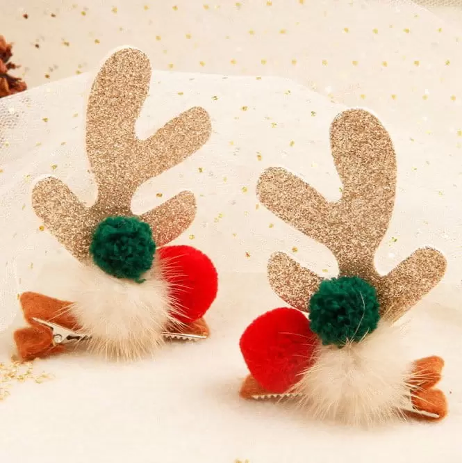 Miso - Korean Children Fashion - #Kfashion4kids - Pearl Rudolph Hair Clip Pin - 2