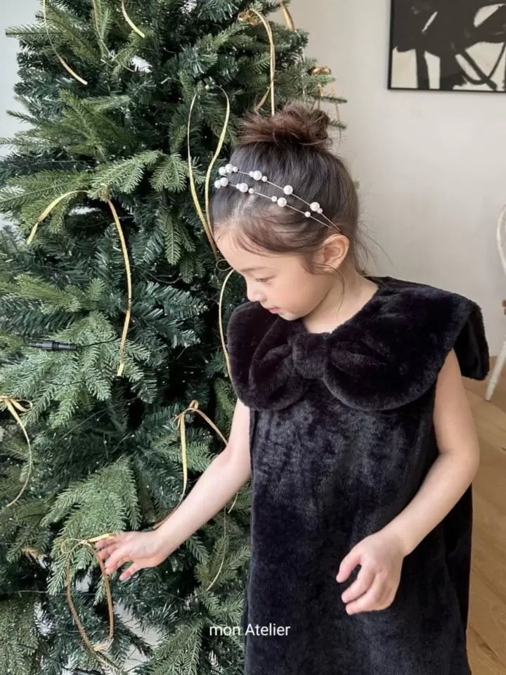 Mon Atelier - Korean Children Fashion - #littlefashionista - Pearl Hair Band - 8
