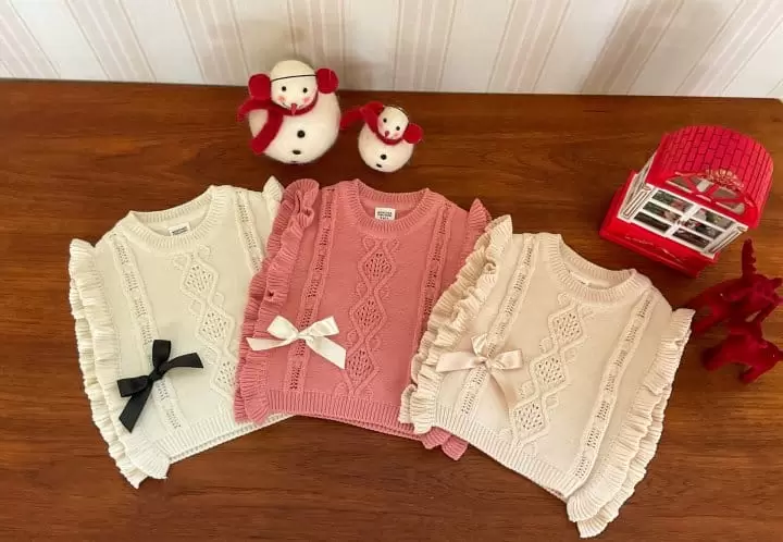 Moncher Chouchou - Korean Children Fashion - #designkidswear - Viento Ribbon Vest - 3