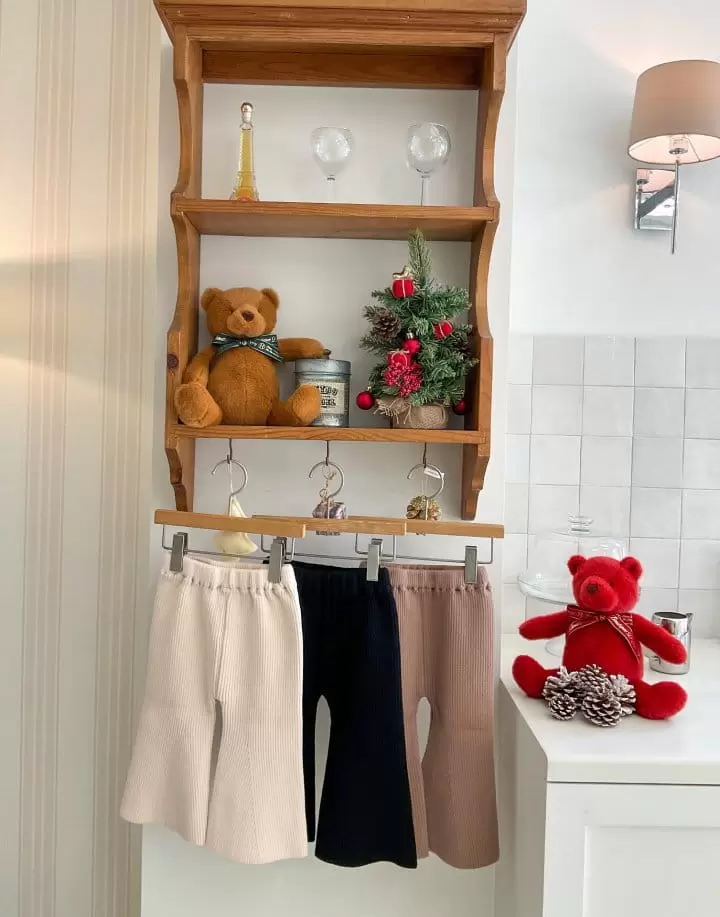 Moncher Chouchou - Korean Children Fashion - #stylishchildhood - Elroy Rib Boots Cut Pants - 2