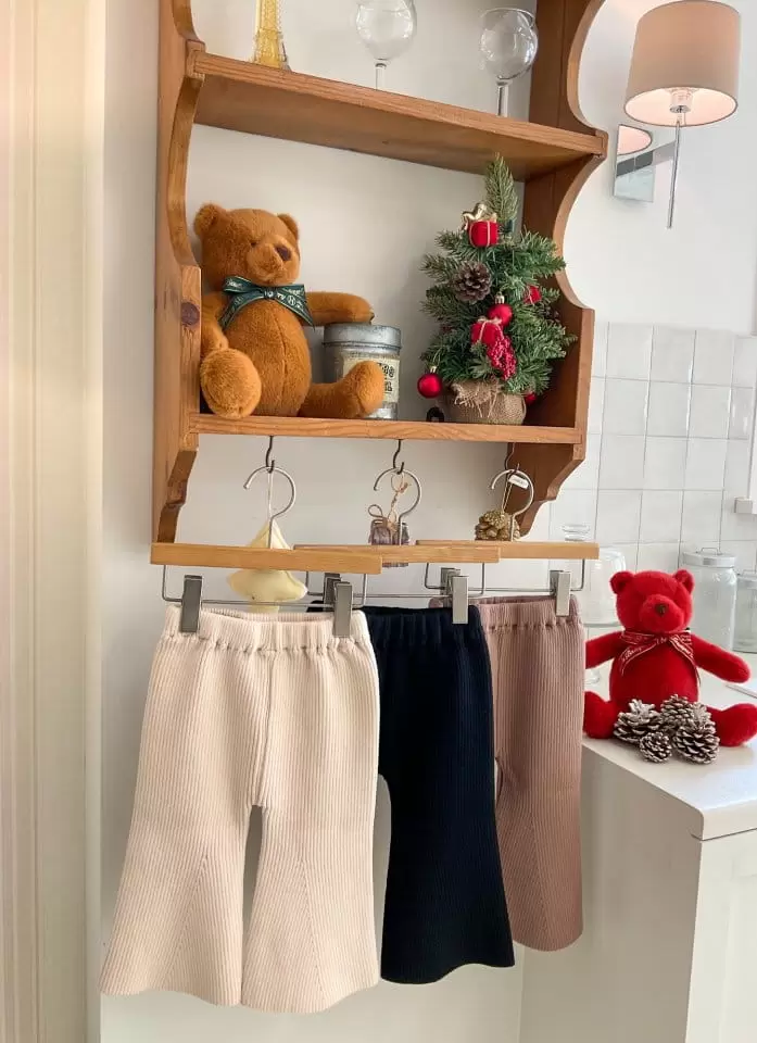 Moncher Chouchou - Korean Children Fashion - #toddlerclothing - Elroy Rib Boots Cut Pants