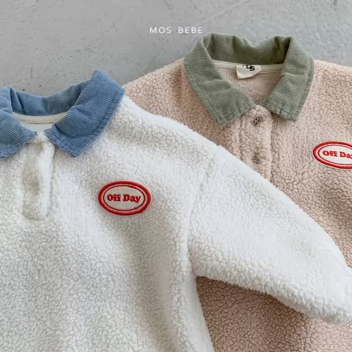 Mos Bebe - Korean Baby Fashion - #babyboutique - Off Collar Body Suit