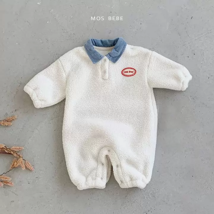 Mos Bebe - Korean Baby Fashion - #babyboutique - Off Collar Body Suit - 2